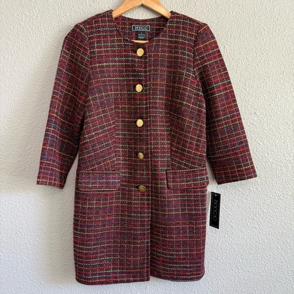 NYCC Plaid Pattern Jacket/Blazer Size Small NWT
